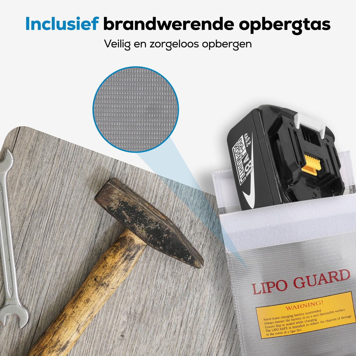 2x MincQ Accu geschikt voor Makita - 18V 5000 mAh Makita Accu Vervangend