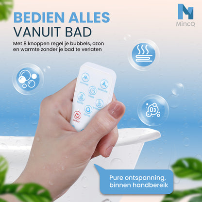 MincQ Bubbelbadmat voor in bad met Massage functie en Ozonreiniging