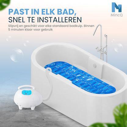 MincQ Bubbelbadmat voor in bad met Massage functie en Ozonreiniging