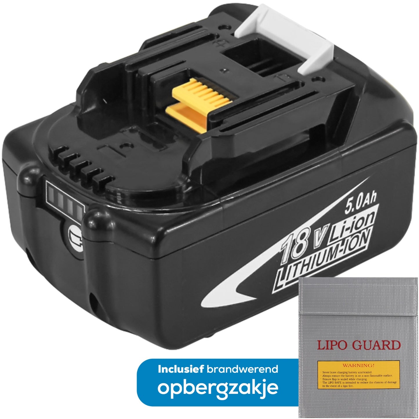 MincQ Accu geschikt voor Makita - 18V 5000 mAh Makita Accu Vervangend