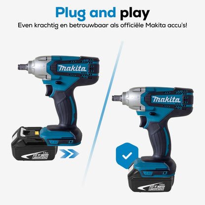 2x MincQ Accu geschikt voor Makita -  18V 5000 mAh Makita Accu Vervangend